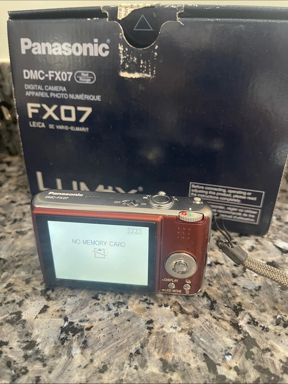 Panasonic Lumix DMC-FX07 Red Compact Point-and-Shoot Camera